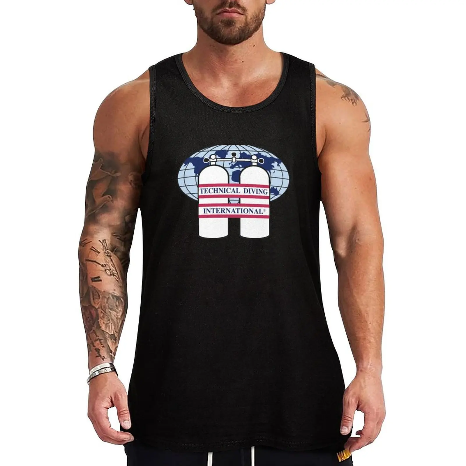 

Technical Diving International (TDI)- TDI Original Logo Merch Tank Top Summer Print Tank Top Beach Graphic Sleeveless Top