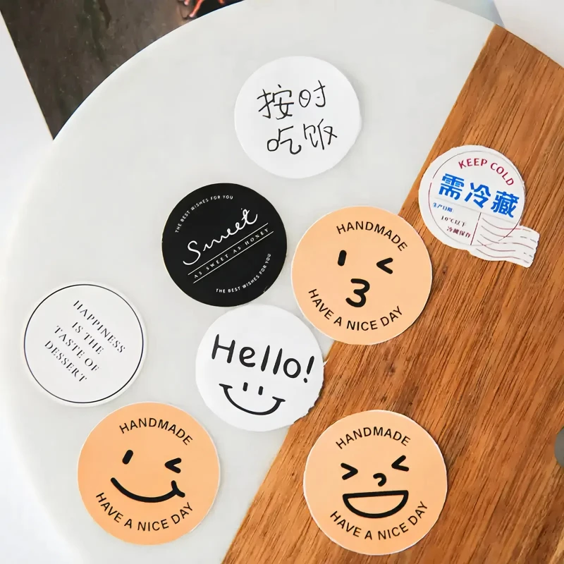 

500PCS Custom Stickers Thank You Sticker Personalized Wedding Labels Customized Logo Cup Bottel Box Label DIY Baptism Stickers