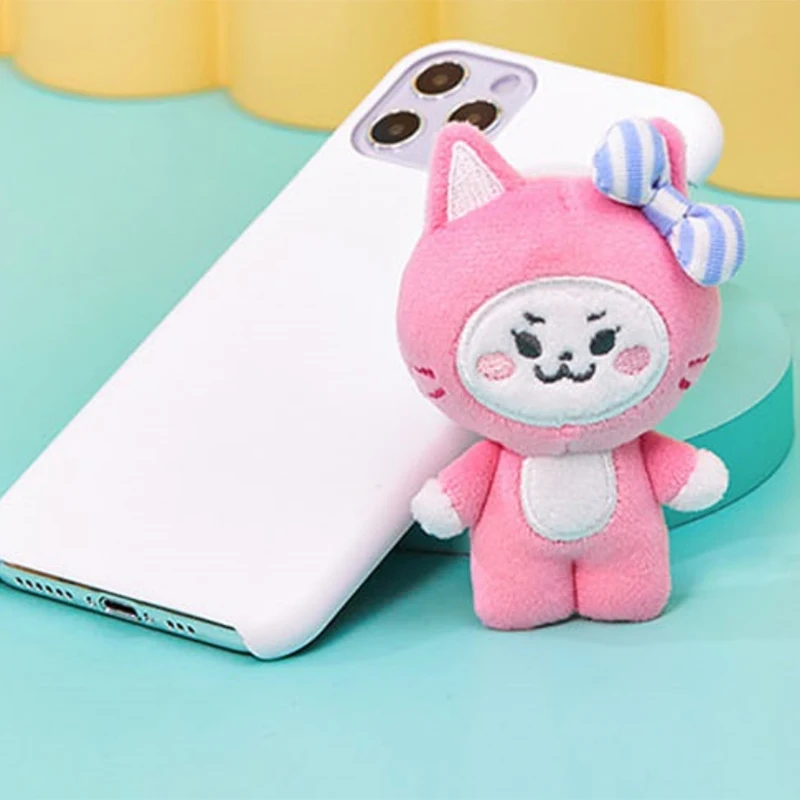 Kpop ITZY Cute Fabric Soft Plush Phone Stand Holders Smart TOK TUK HATT Figures Phone Rings Fans Collection Gifts Accessories