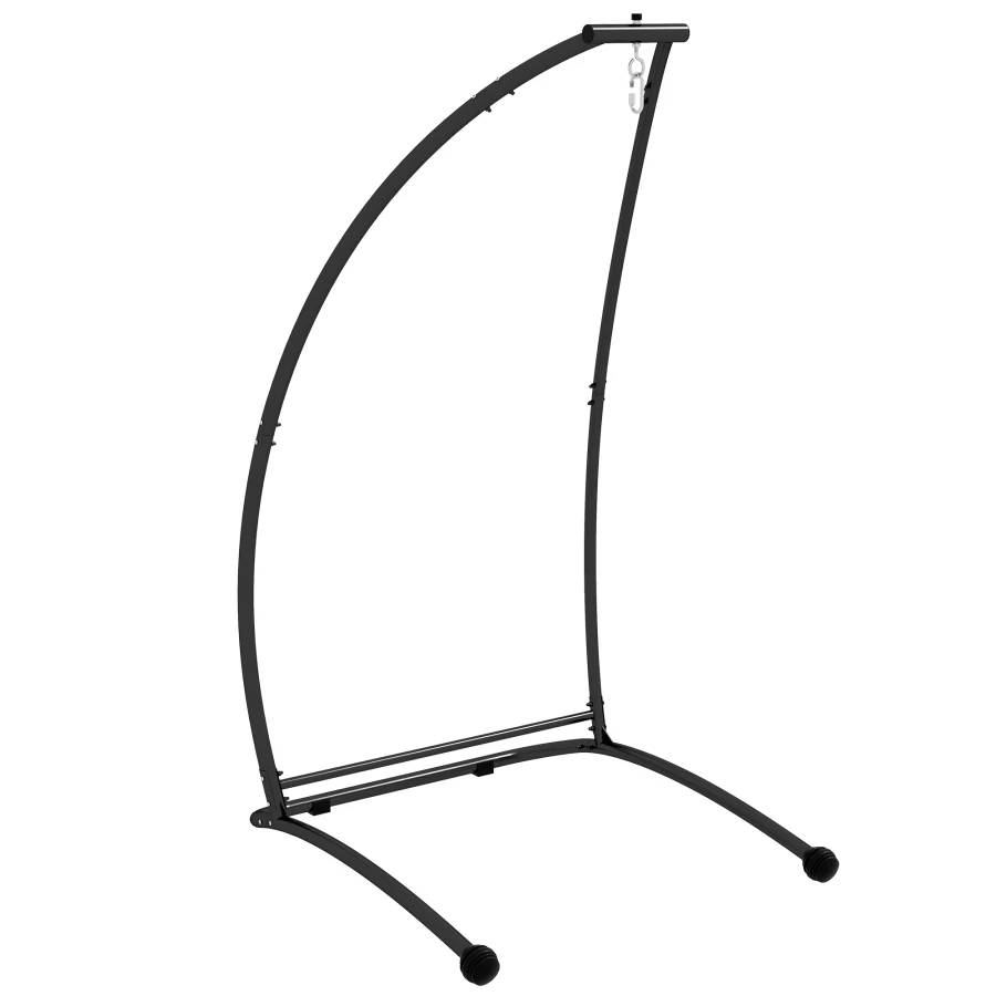 

Hammock Chair Stand C Shape Hanging Heavy Duty Metal Frame Hammock Stand for Hanging Hammock Porch Swing Chair Indoor and Outd