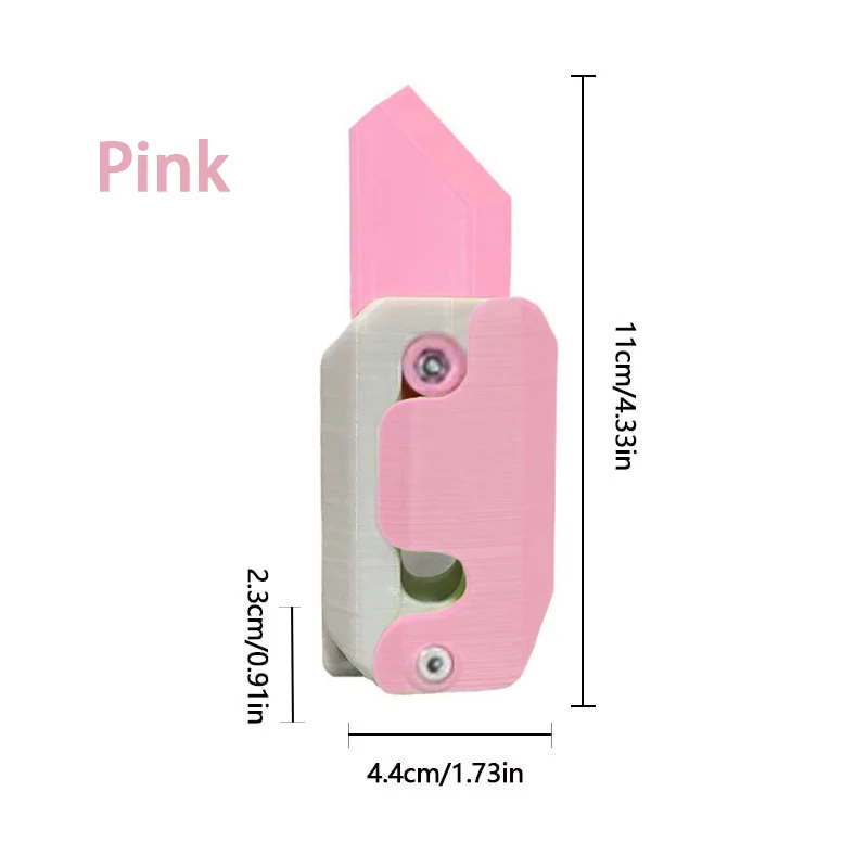 3D Gravity Radish Knife Cube Jumping Decompression Children\'s Radish Knife Small Toy Radish Comb Decompression Gift Mini Mold