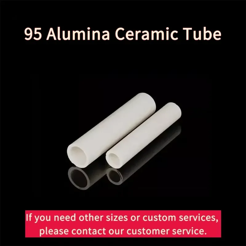 95 Alumina Ceramic Tube,High-Temperature Single Hole Small Section Hollow Insulating Sleeves,10PCS Industrial Grade Ceramic Pipe