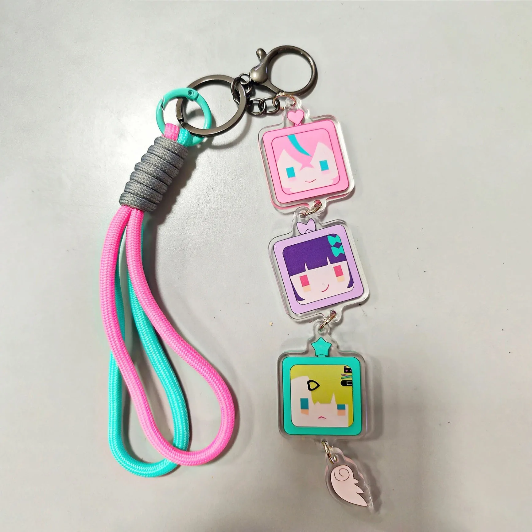 Game Zenless Zone Zero Angels of Delusion Sunna Aria Nangong Uha Cosplay Schlüsselanhänger Acryl-Schlüsselring Schlüsselkette Taschen-Accessoire Requisite