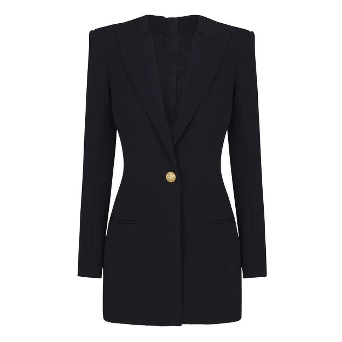 Women's Dress Blazer Long Sleeve Slim Fit, Notched Collar Solid Color Commuter Office to Evening Dress for Spring and Fall