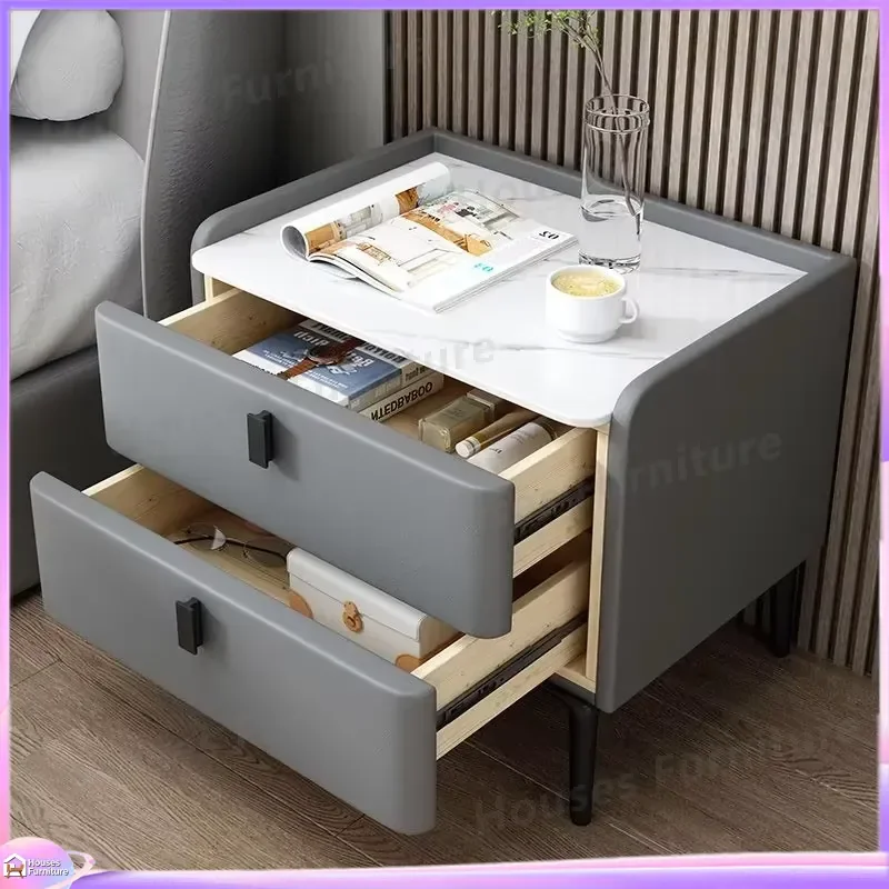 Modern Wooden Shoe Cabinet 2 Drawer Storage Organizer Luxury Stone Top Entryway Bench Home Furniture Space Saving Rack