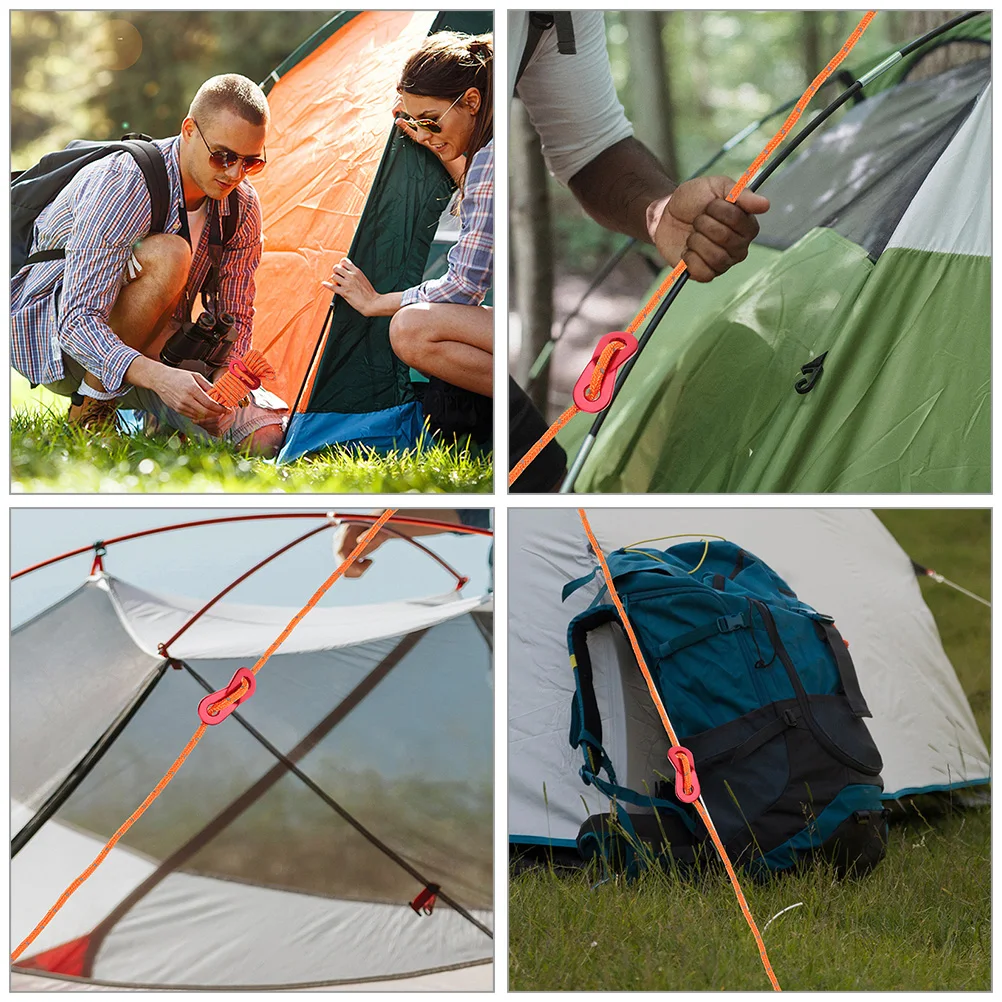 

Outdoor Tent Fastening Tensioner Rope Fixing Adjuster Drawstring Polyester Cord