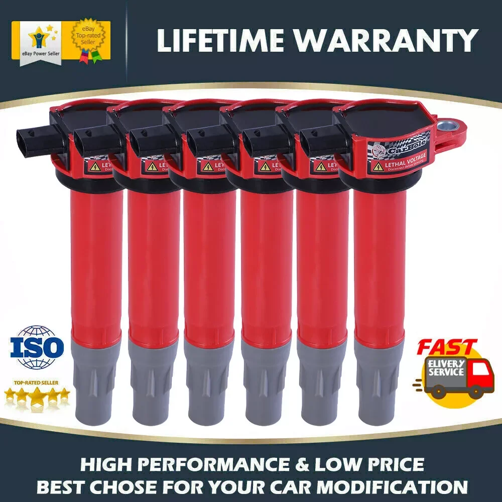 Set of 6 Ignition Coil For Dodge Avenger Nitro Chrysler Sebring UF502 2.7L 3.5L