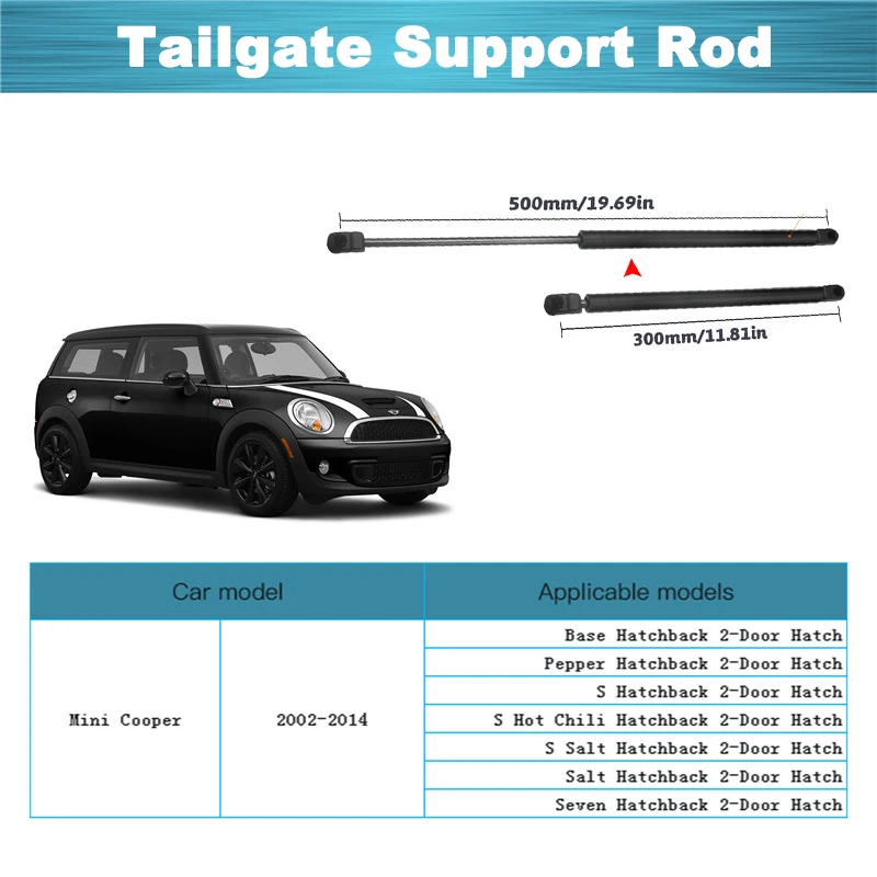 Car Gas Spring Lift Strut Front Bonnet Hood Rear Tailgate Boot Support Rod For BMW Mini One Cooper R50 R53 2002-2006 Accessories