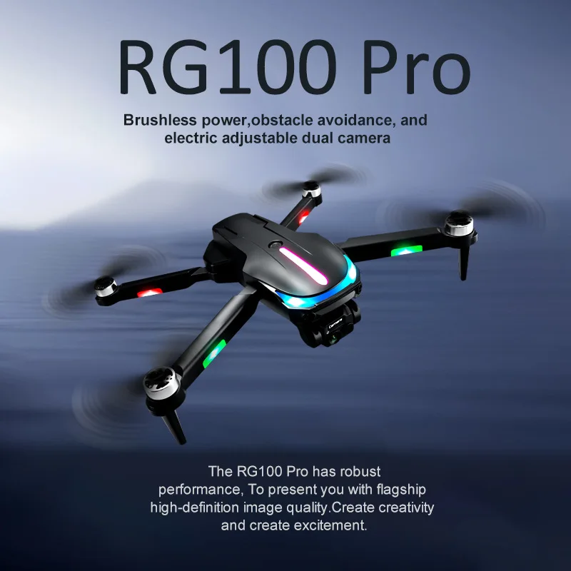 RG100 PRO Three sided Obstacle Avoidance Drone Brushless Optical Flow Control Dual Camera Aerial Photography of Four Axis Aircra