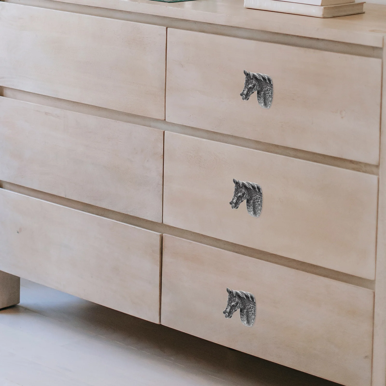 

Modern Horse Head Knob Set Stylish Animal Shape Cabinet Pulls for Drawer Door Decorative Hardware in Multiple Colors Finish
