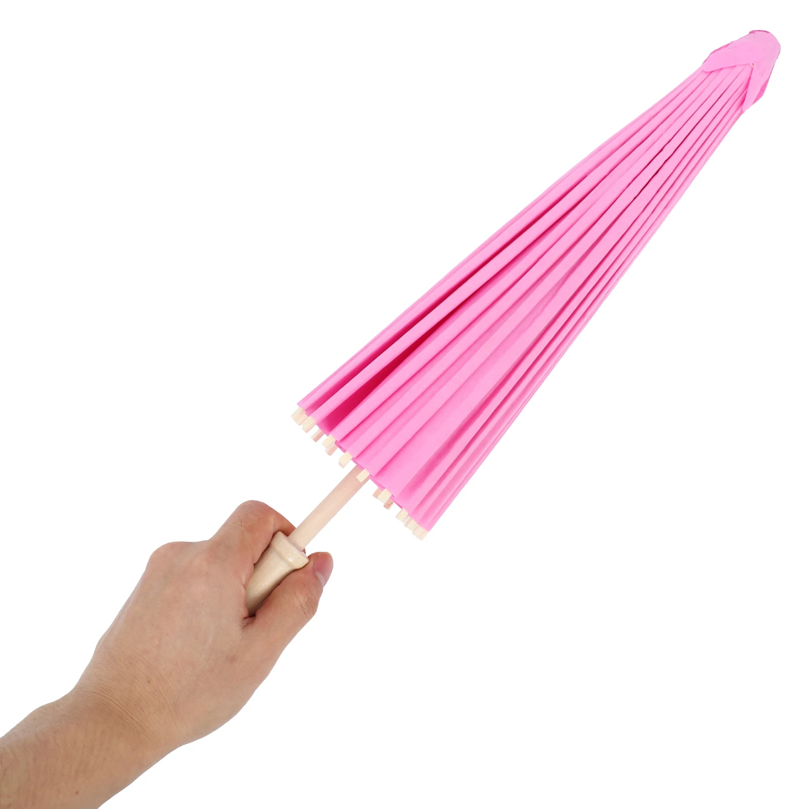 

Umbrella Blank Oiled Paper Decorative Parasol Crafts Dancing Pink Primary School