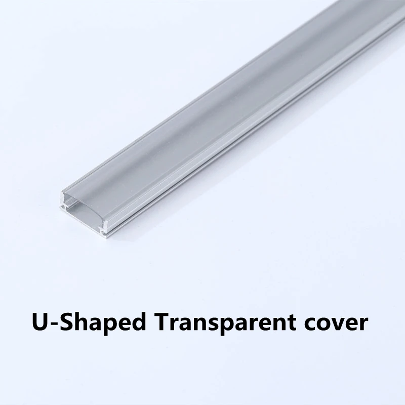 1-28pcs/Lot 0.5m U-Type Led Aluminum Profile For 5050 3528 Milky/Transparent Cover LED Channel Cabinet Bar Strip Cabinet Lights