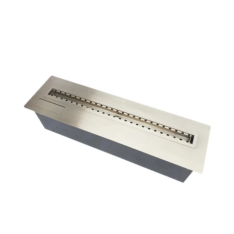 Steel Bio Ethanol Fireplace Heating Remote Control Freestanding Insert Designer Apartment Indoor Use Flame Adjustable 1200 mm
