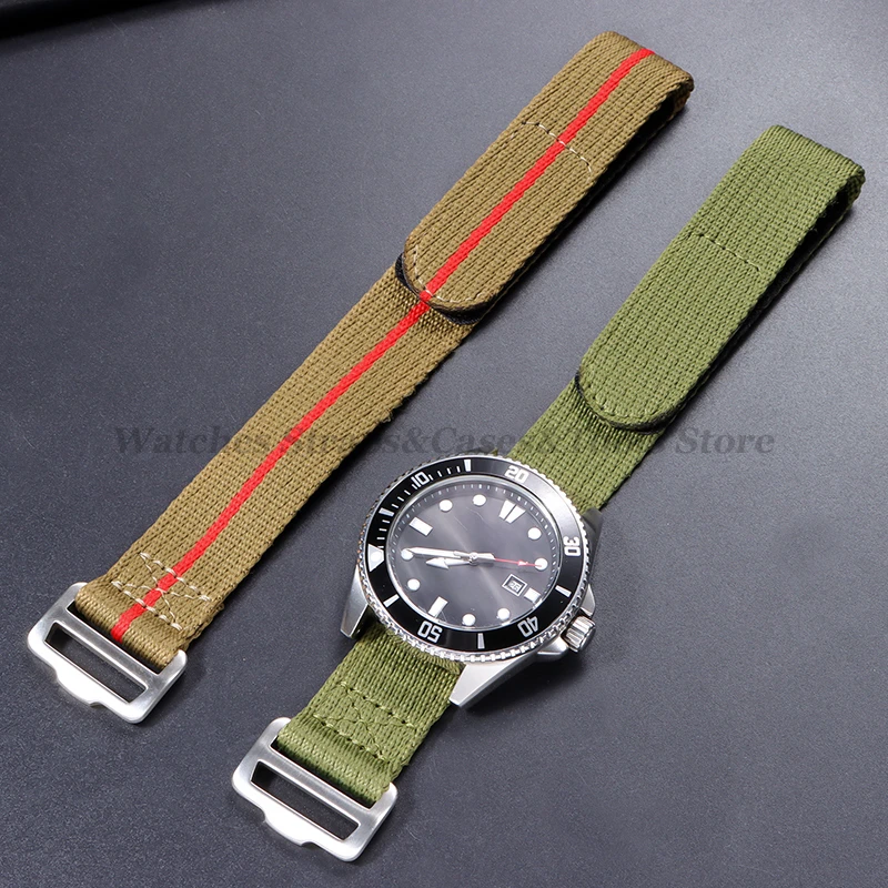 20mm 22mm Nylon Watch Strap for Tudor for Military Men's Sport Wrist Band for Seiko for Rolex Bracelet Replacement Canvas Bands