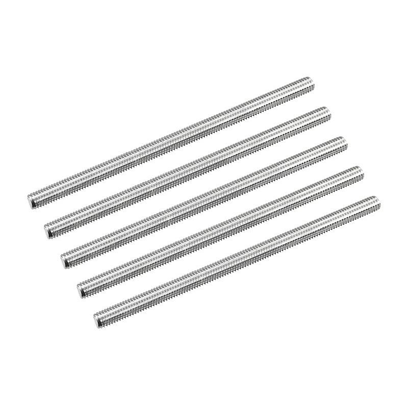 15 stücke M4 M5 M6 M8 M10 M12 304 Edelstahl Voll Gewinde Rod Stud Voll Gewinde Bar Rechten Hand länge 20mm-90mm