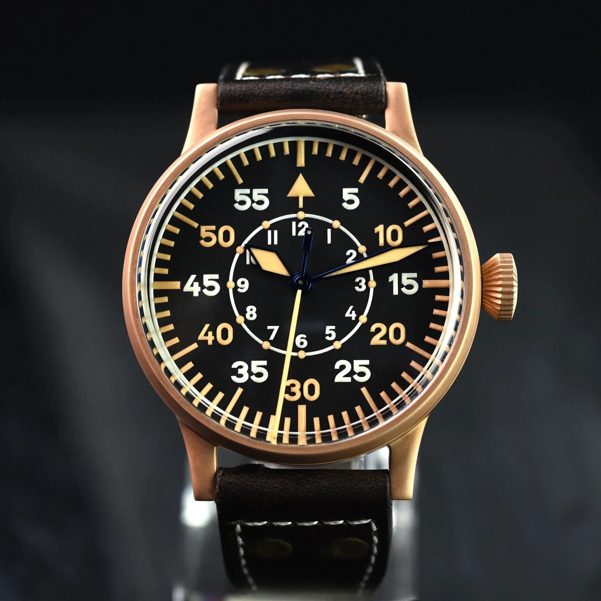 

Cusn 8 Bronze Watch Automatic Field Reloj Piloto Relogio Mechanical Wristwatch Orologio Pilota Montre Pilote