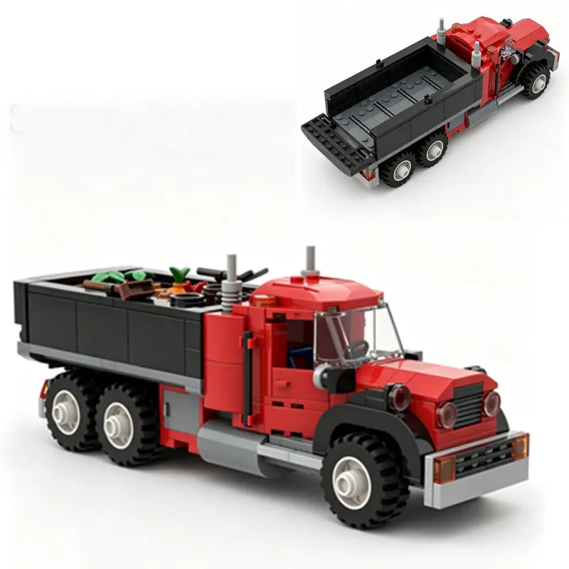 MOC 278pcs Cargo Truck – Creative Engineering Vehicle Building Blocks (Small Bricks) – Display Model & Toy Gift – 278 Pieces