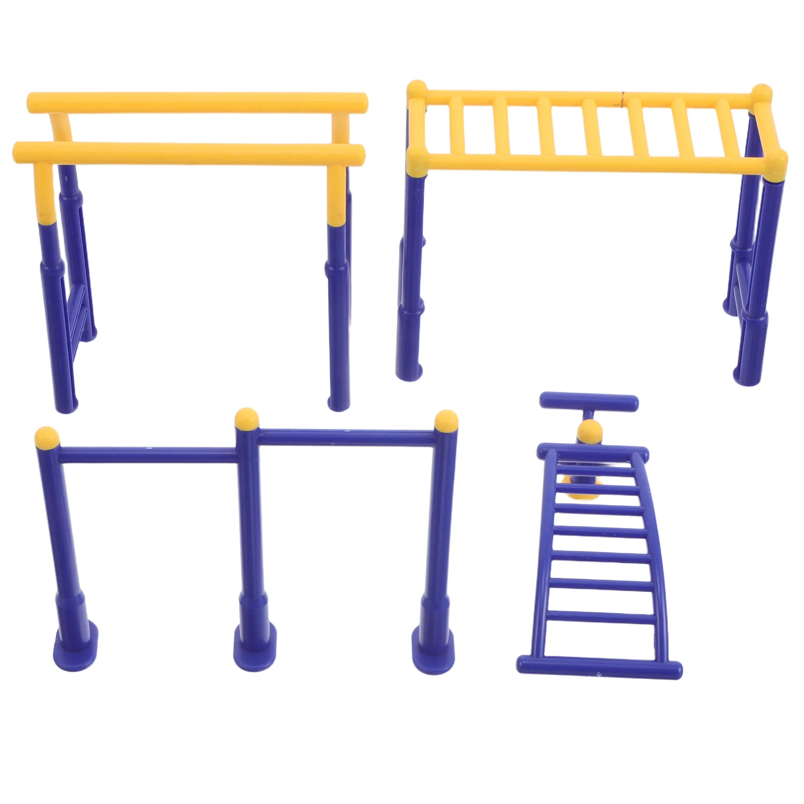 3개 세트 미니어처 플라스틱 체육관 장비 야외 피트니스 세트 창의적인 인형집 액세서리 미니어처 풍경 장식