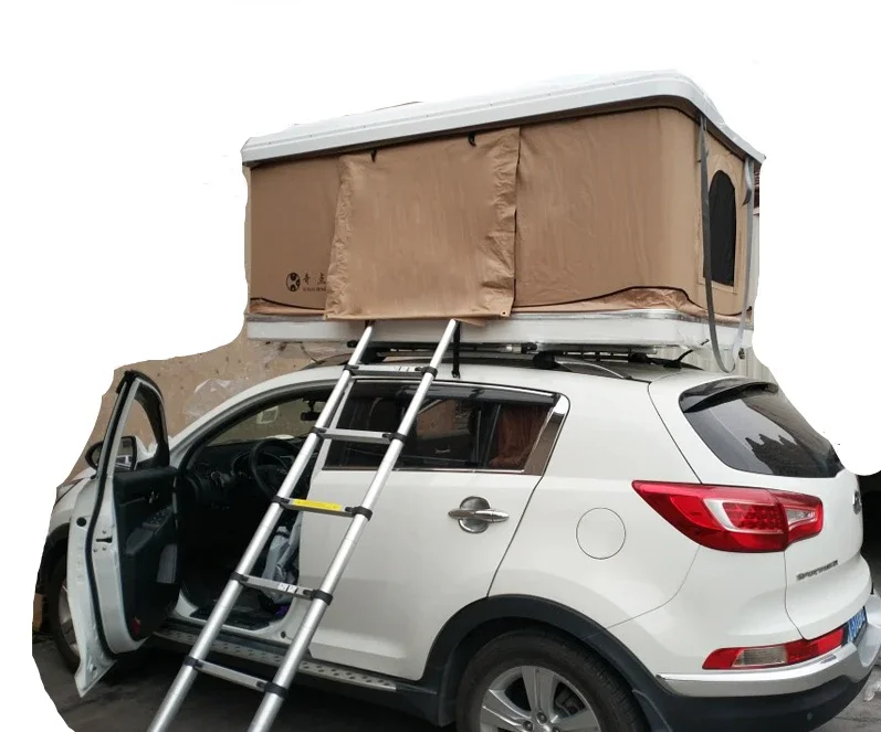 Wholesale 2-3 Person Camping Hard Shell Car Roof Tent Box Rooftop Tent Hard Shell