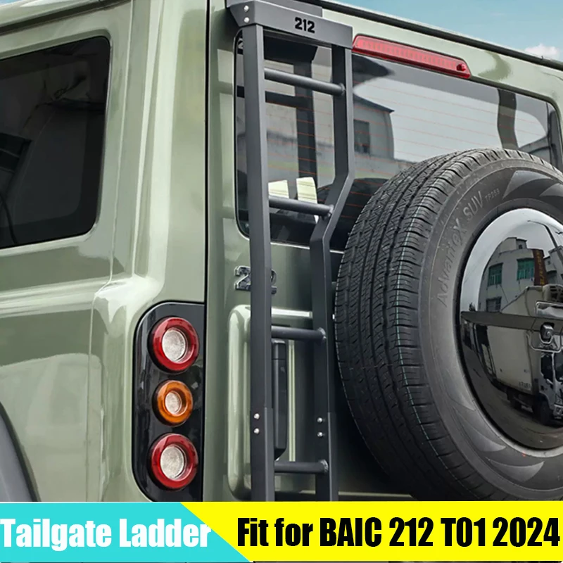 Auto-Heckklappe Dachleiter Passend für BAIC 212 T01 2024-2026 Modifiziertes Auto Offroad-Zusatzpedal Auto-Außenzubehör