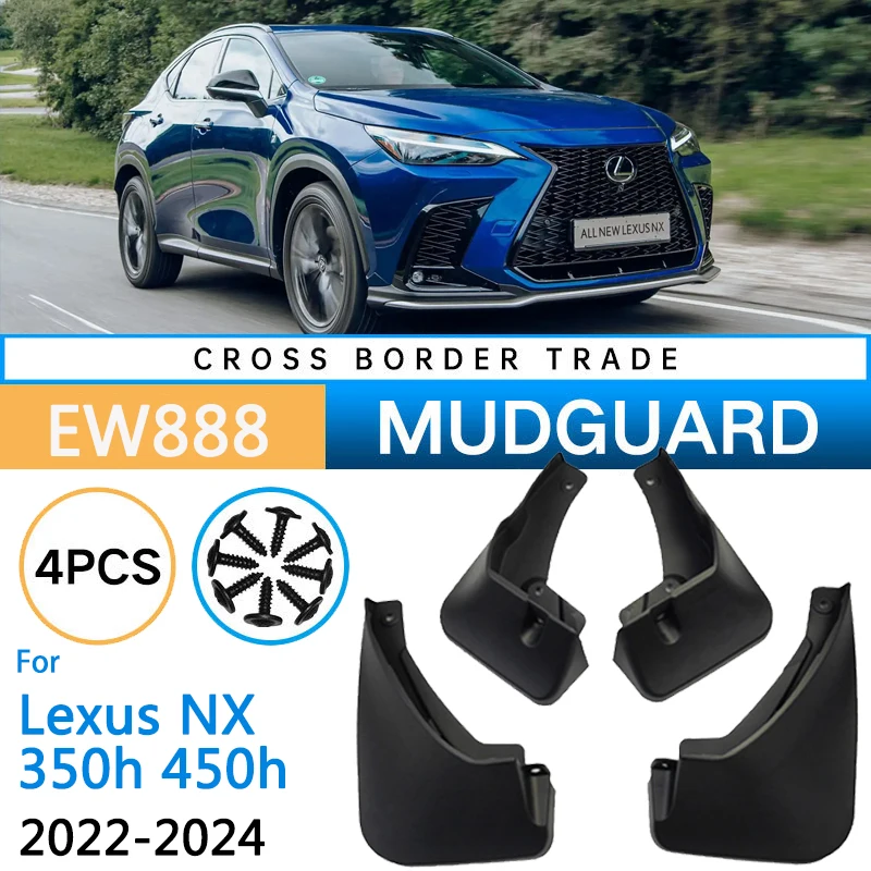 for Lexus NX 350h 450h 400h 350 2022 2023 2024 Auto Front Rear Wheel Mudguards Fender Mudflap Mud Flaps Splash Car Accessories