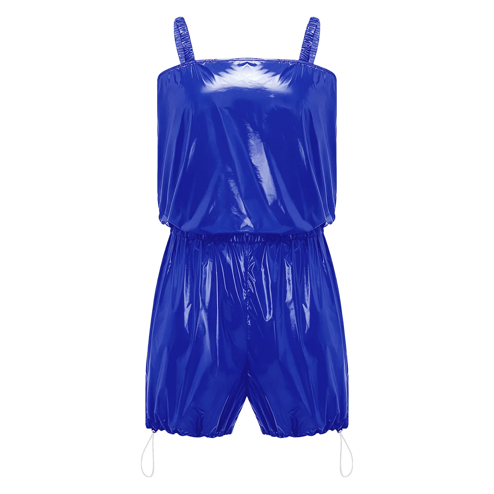 Mens Waterproof Diaper Cover Bodysuit Elastic Shoulder Straps and Waistband Drawstring Legs One-piece Rompers Adaptive Jumpsuit