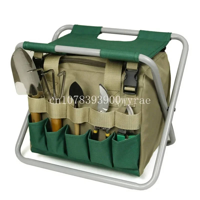 

Detachable Garden Tool Folding Stool Garden Tool Storage Bag Multifunctional Garden Stool