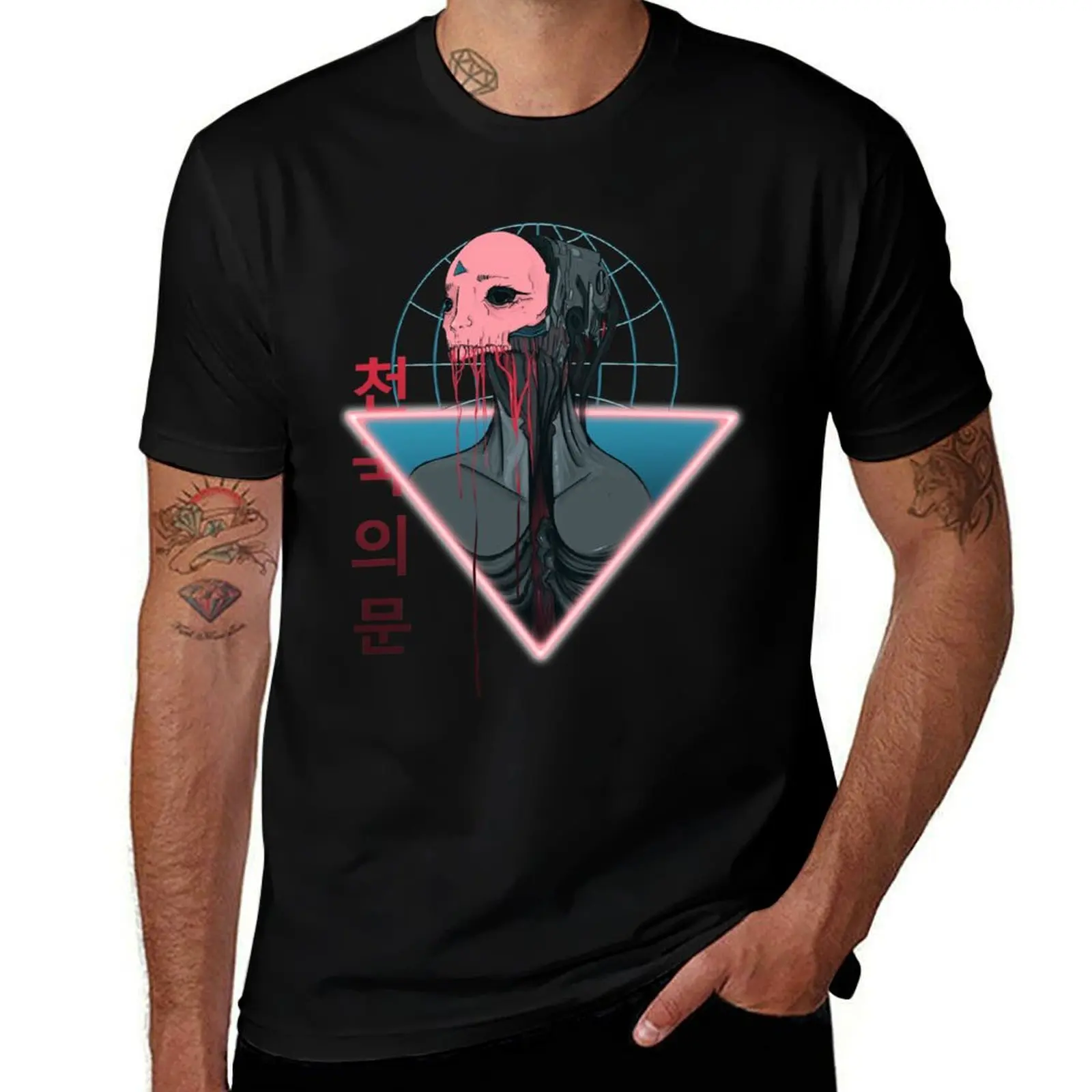 Cyberpunk Robot T-Shirt graphic shirts Man t-shirt tshirts personalised plain black t shirts men