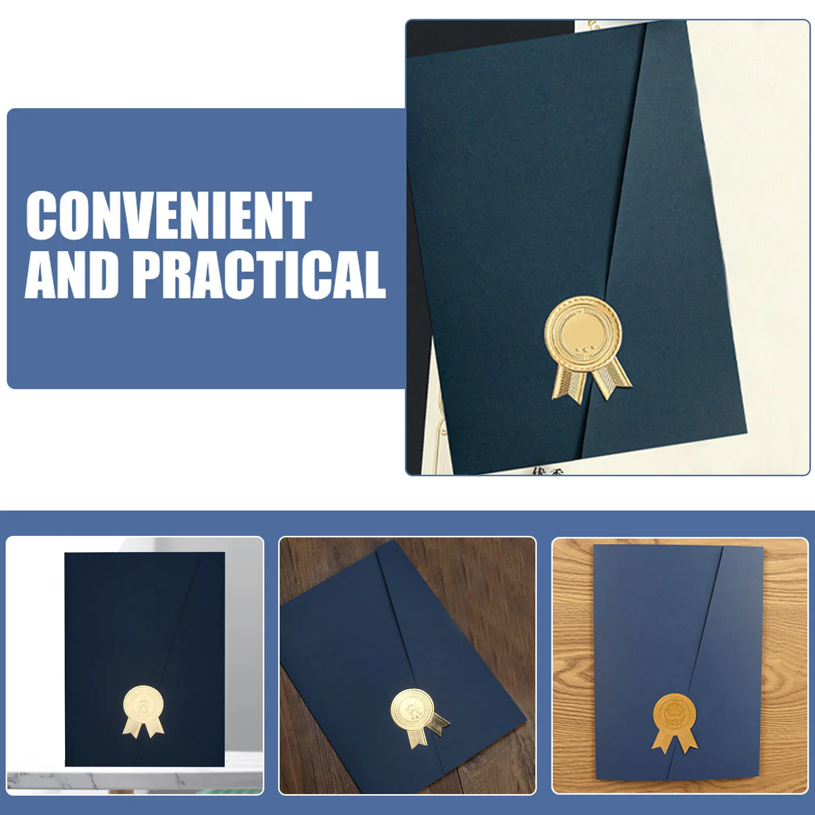 

Diploma Cover Premium Paper Certificate Holder for Graduation Marriage Citizenship Awards Display Home Office Decorative Use