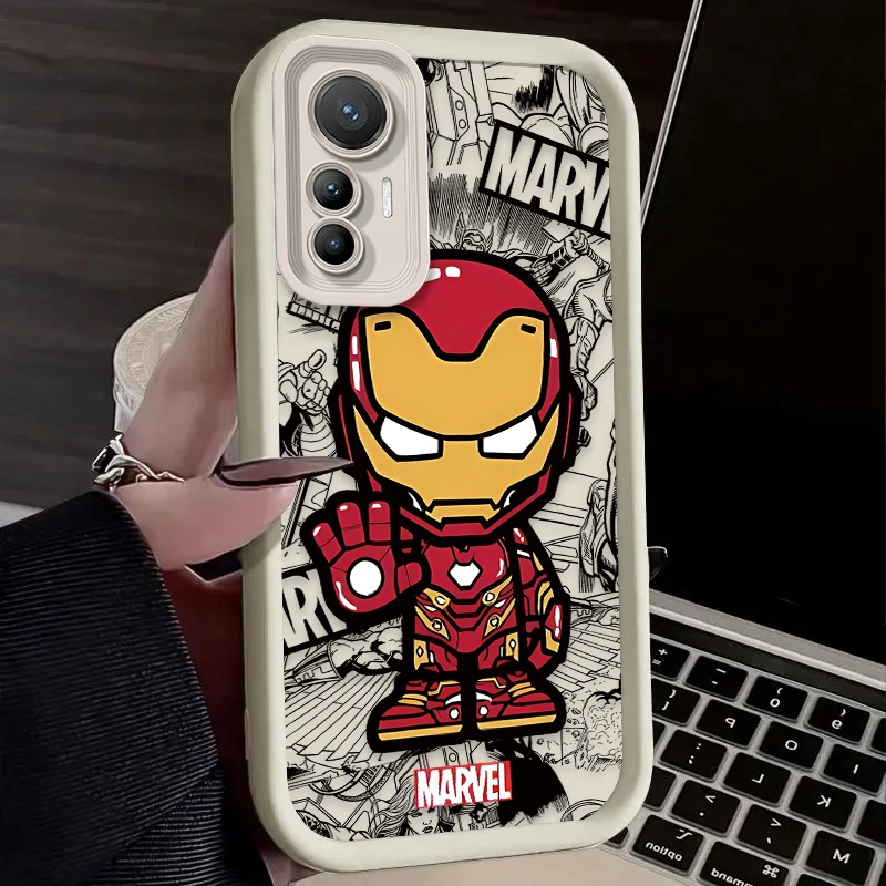 Marvel Venom Iron Man Soft Phone Case for Xiaomi 13T 12T 11T 13 12 11 Lite 5G NE POCO X6 X5 X4 GT X3 NFC F3 F4 F5 F6 M6 Pro 4G