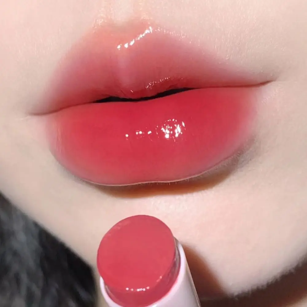 Transparent Jelly Mirror Glass Lipsticks Long Lasting Waterproof Jelly Water Lip Gloss Sweatproof Non-stick Cup Solid Lip Glaze