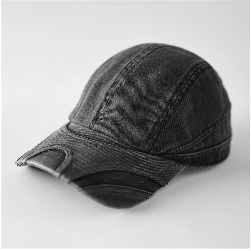 Retro Niche Personalized Denim Baseball Cap for Women Fashionable Casual Versatile Street Style High-Quality Duckbill Cap