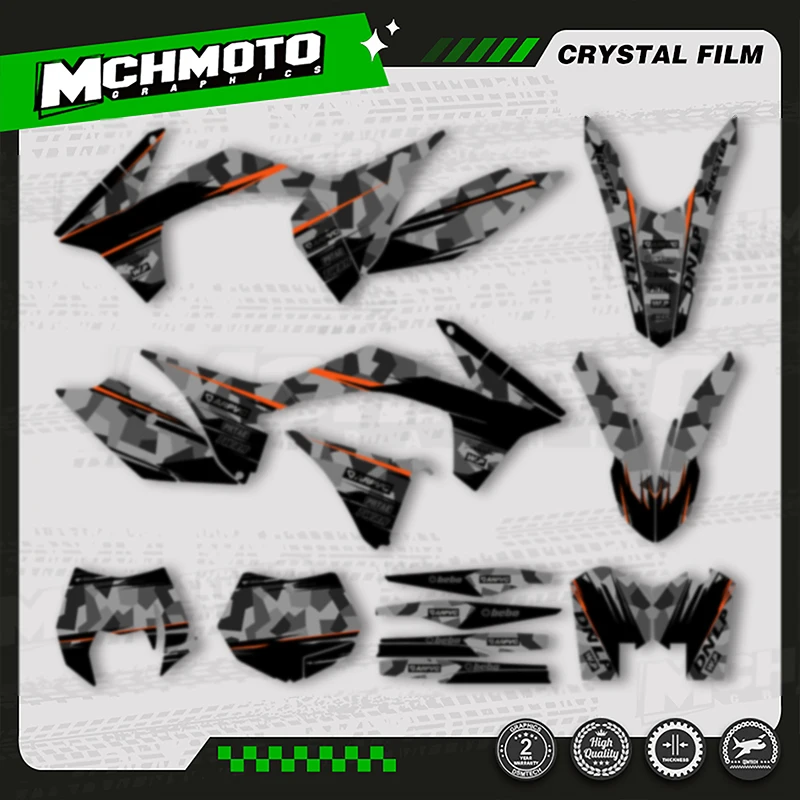 

MCHMFG Custom Motorcycle Graphics Background Decal Sticker for KTM SX SXF 2011 2012 EXC XCW 2012 2013 Number Name Custom