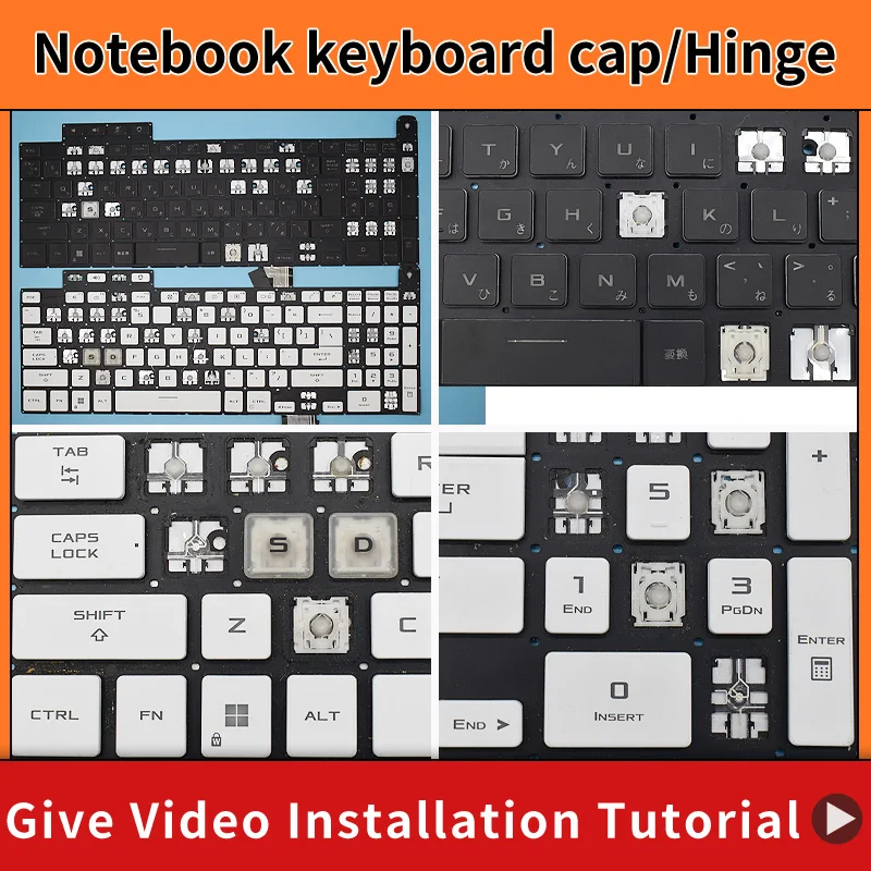 Replacement For ASUS TUF Gaming F17 & A17 TUF Gaming F15 & A15 FA507, TUF Dash 15 2022 FX517 Series  Laptop Keyboard KeyCap Hing
