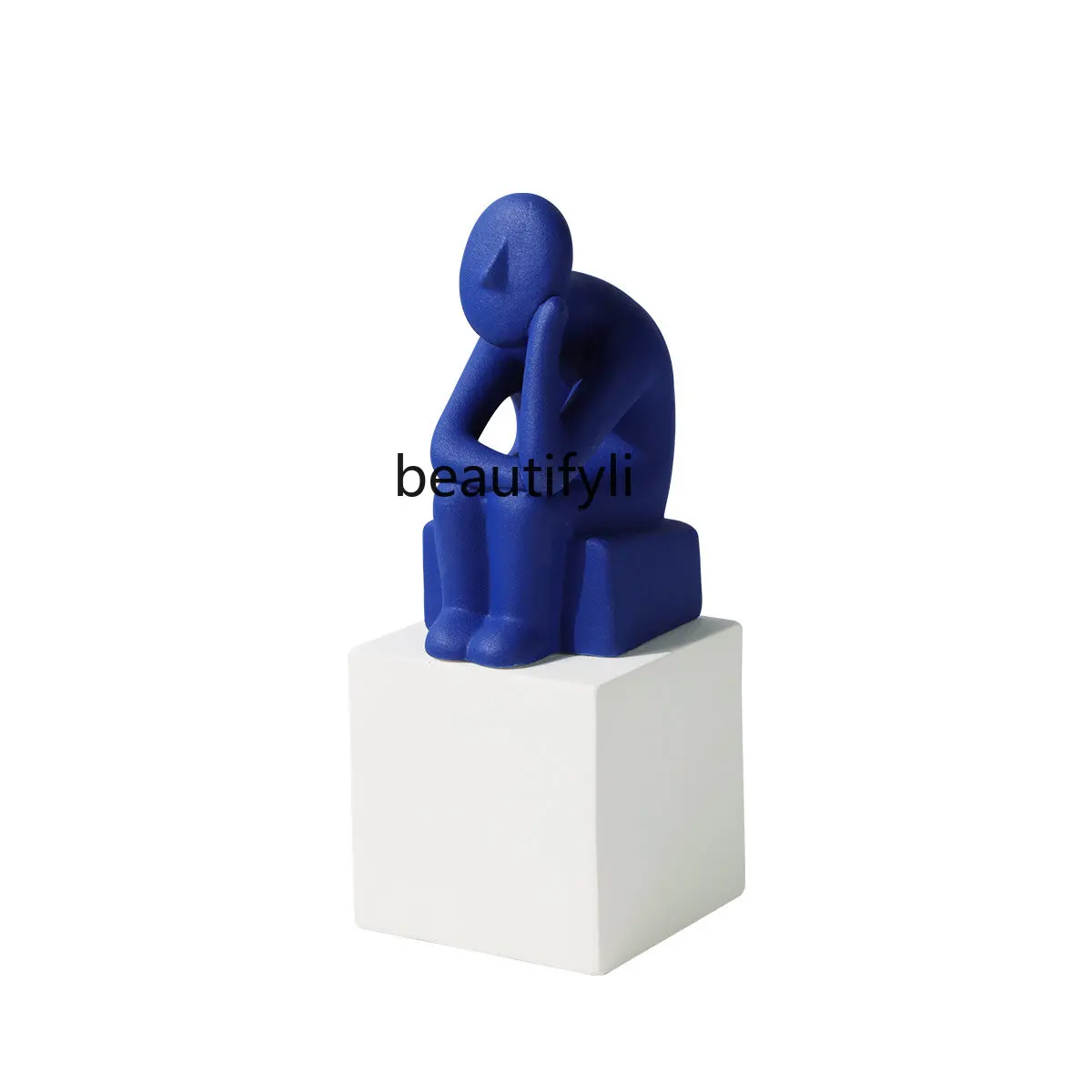 Thinker Figure Decoration Sculpture Model Room Study Hotel Sales Office Soft Decoration