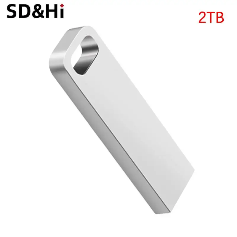 Usb 3.0 32GB-2/1TB Metal Flash Drive High-Speed Data Memory Storage Disk Key Ring Memory Stick Universal For Phone/PC