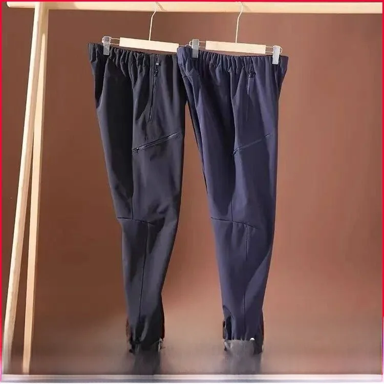 

Мужские высококачественные повседневные брюки для активного отдыха, осенне-зимние, теплые, из флиса, с завязками и прямым кроем