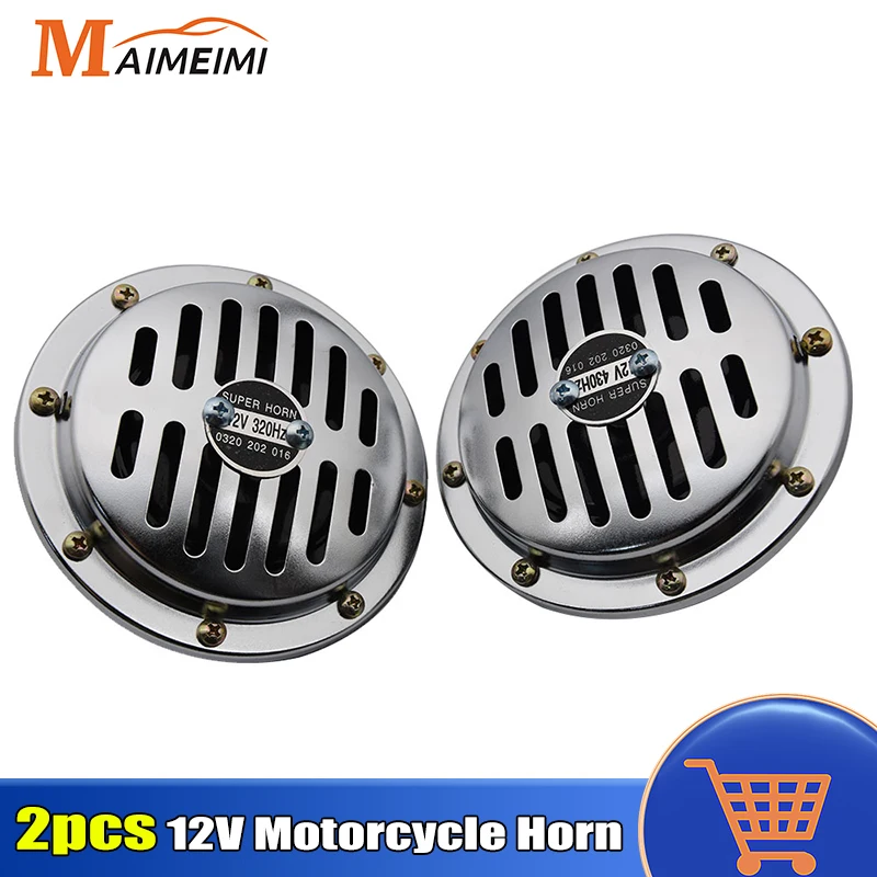 2 pçs 12v buzina de ar elétrica 12v alto cor cromo bobina de alumínio veículos carros caminhões motocicletas para kawasaki z750 para ford F-150