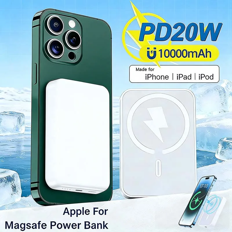 

10000mAh Power Bank For Magsafes Powerbank Magnetic Wireless Portable Charger External Battery Fast Charging For iPhone Xiaomi