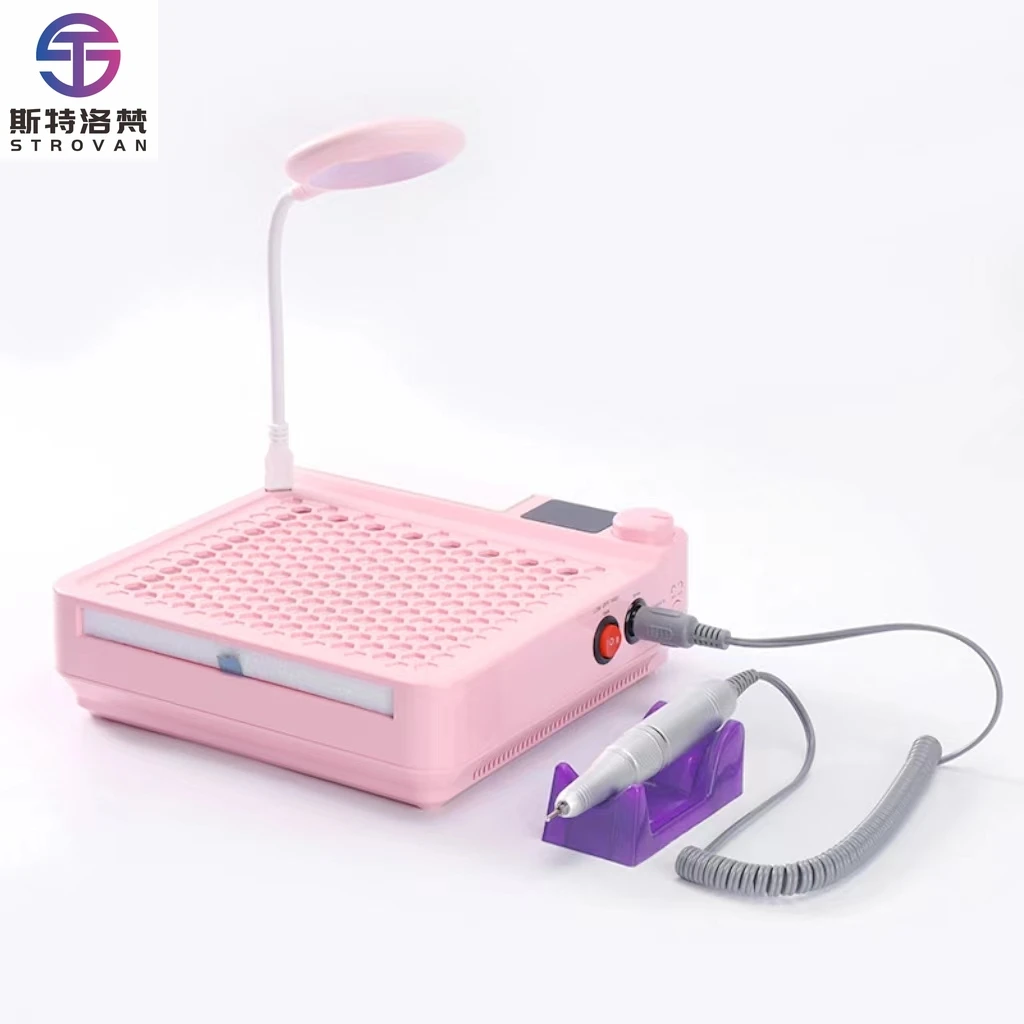 

STLF LZS Manicure Machine Suction Pink 3 in 1 Nail Dust Collector Vacuum Cleaner