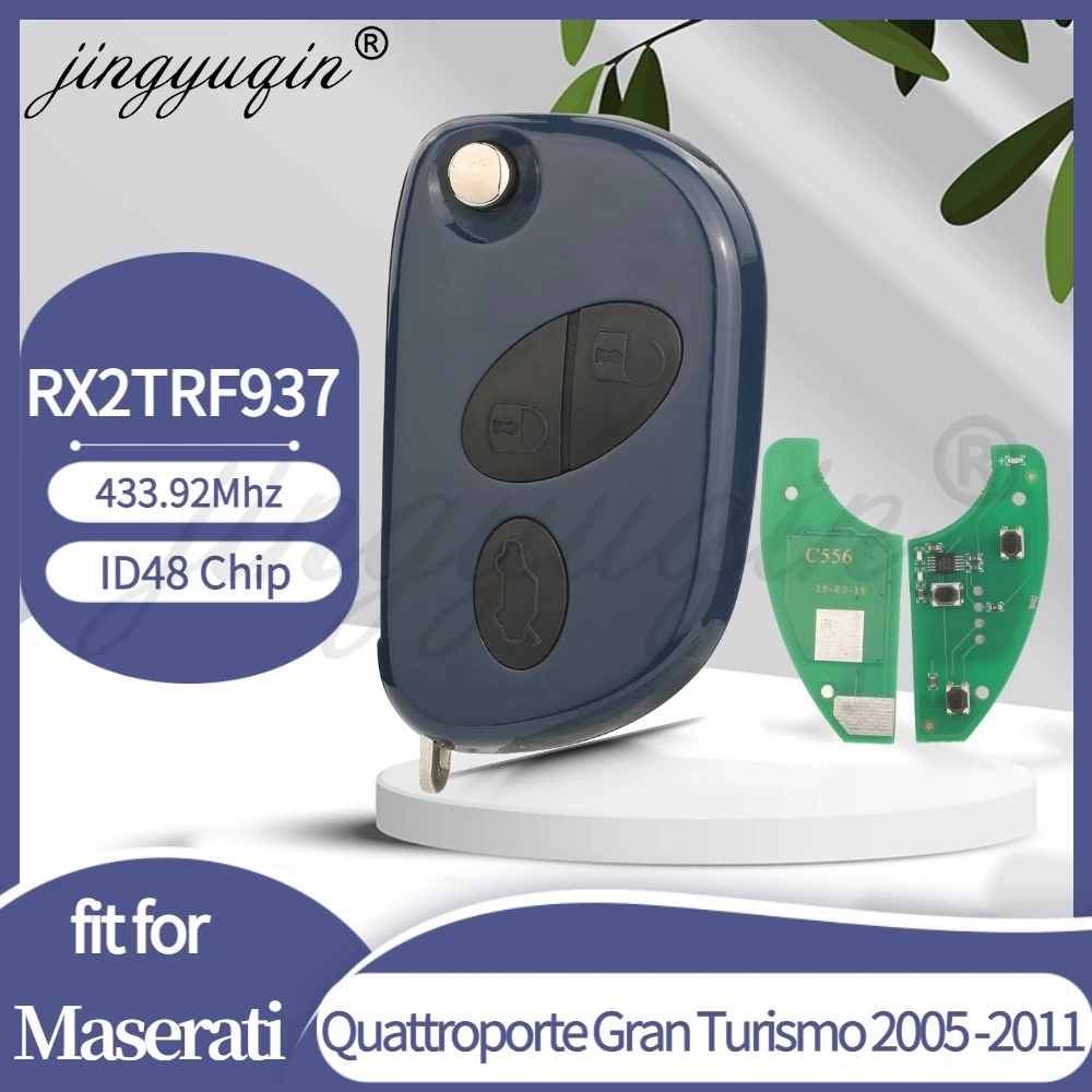 

Jingyuqin автомобильный ключ дистанционного управления 433 МГц ID48 для Maserati Quattroporte Gran Turismo 2005 2006 2007 2008 2009 2010 2011 RX2TRF937