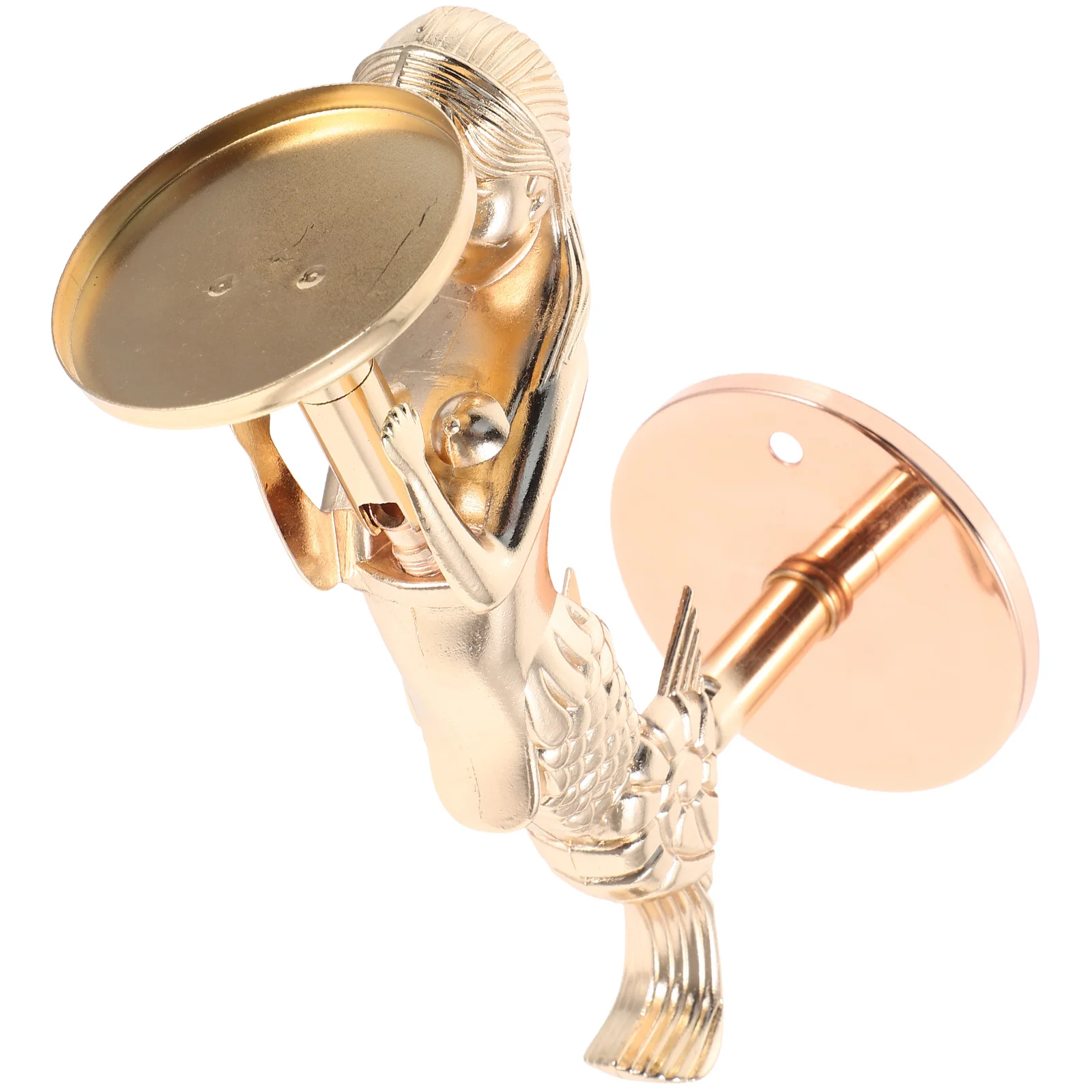 

Metal Wall Holder Mermaid Shape European Style Decorative Hallway Candlestick Wall Sconce Candlestick Holder