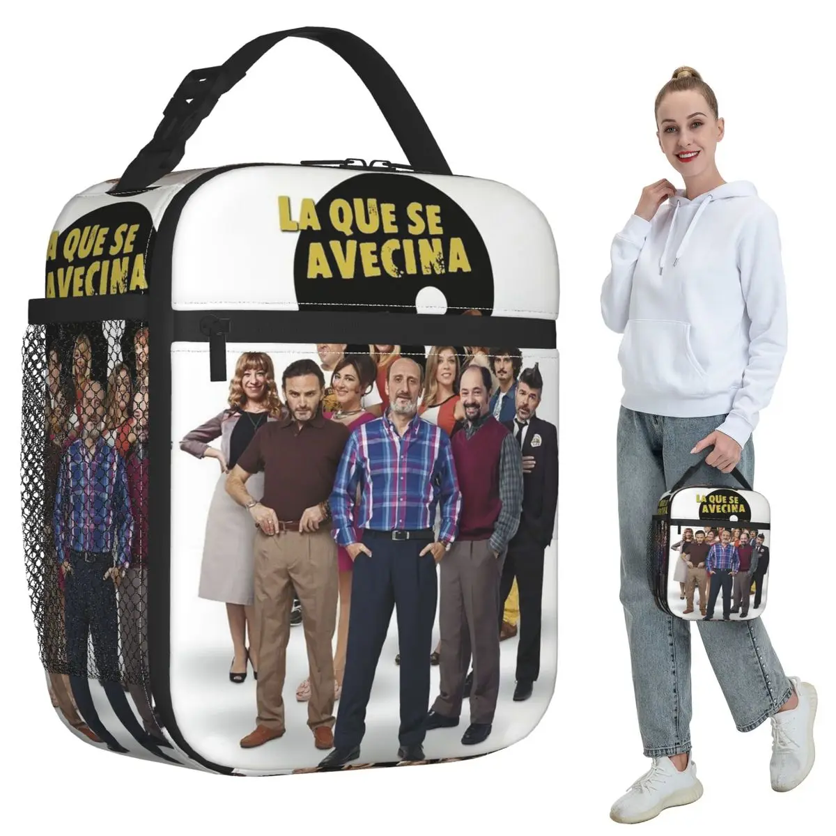 

La Que Se Avecina Insulated Lunch Bag for Women Office Cooler Thermal Food Box Tote Leakproof Lunch Boxes Container