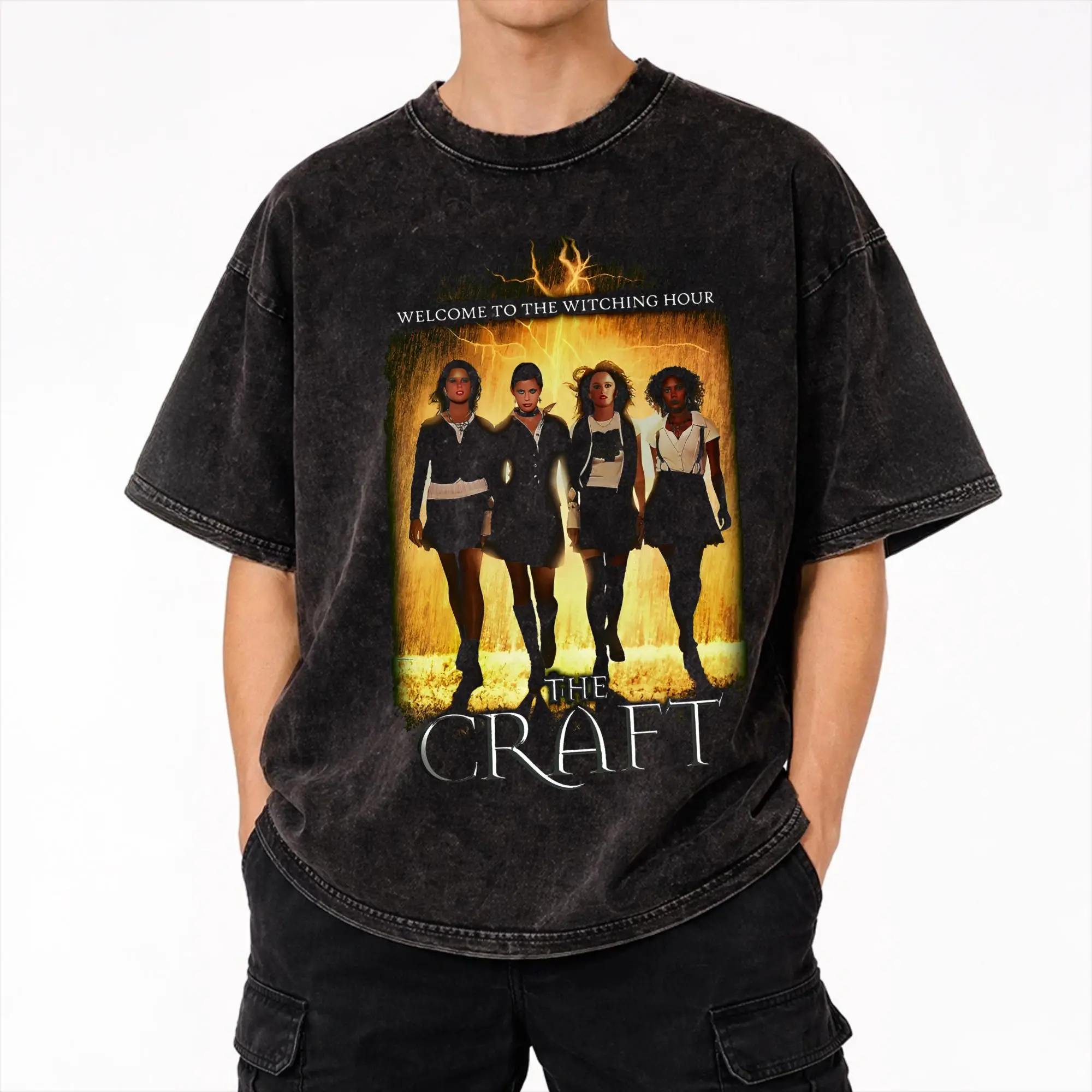 The Craft - Witching Hour  Washed T Shirt Streetwear Hip Hop Novelty T-Shirts  Tee Shirt Men Women 100% Cotton Oversize