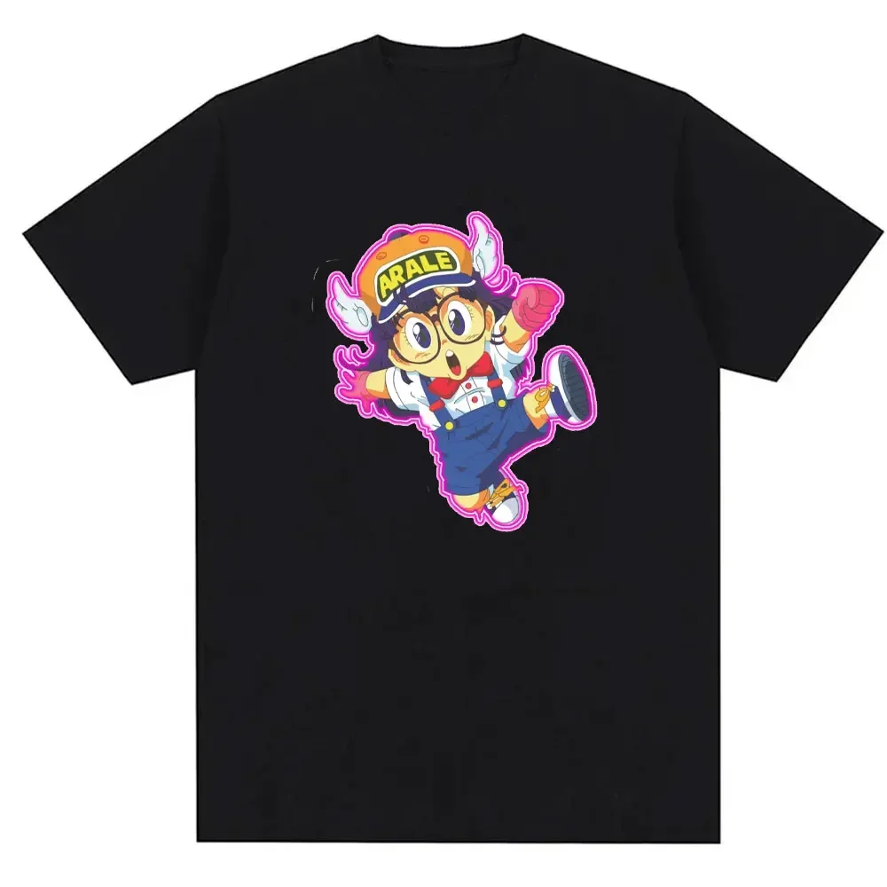 

Japanese Arale T-shirt Female Designer Women's Casual Fitting T-shirt Girl Designer Harajuku Clothing Unisex Tops Cotton Tees