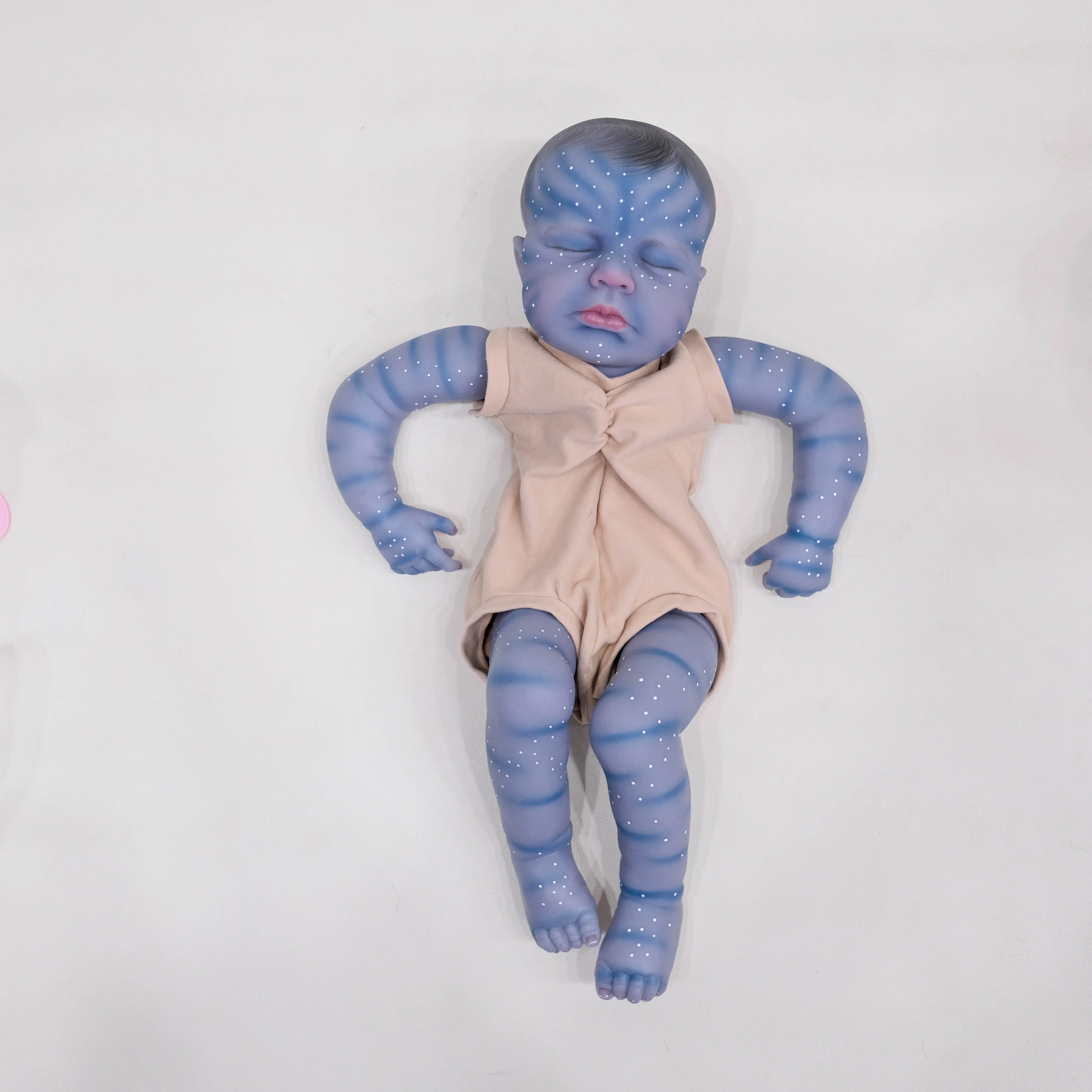 

NPK 19inch Loulou in Avatar Version Already Painted Unfinished Doll Parts DIY Baby Kit