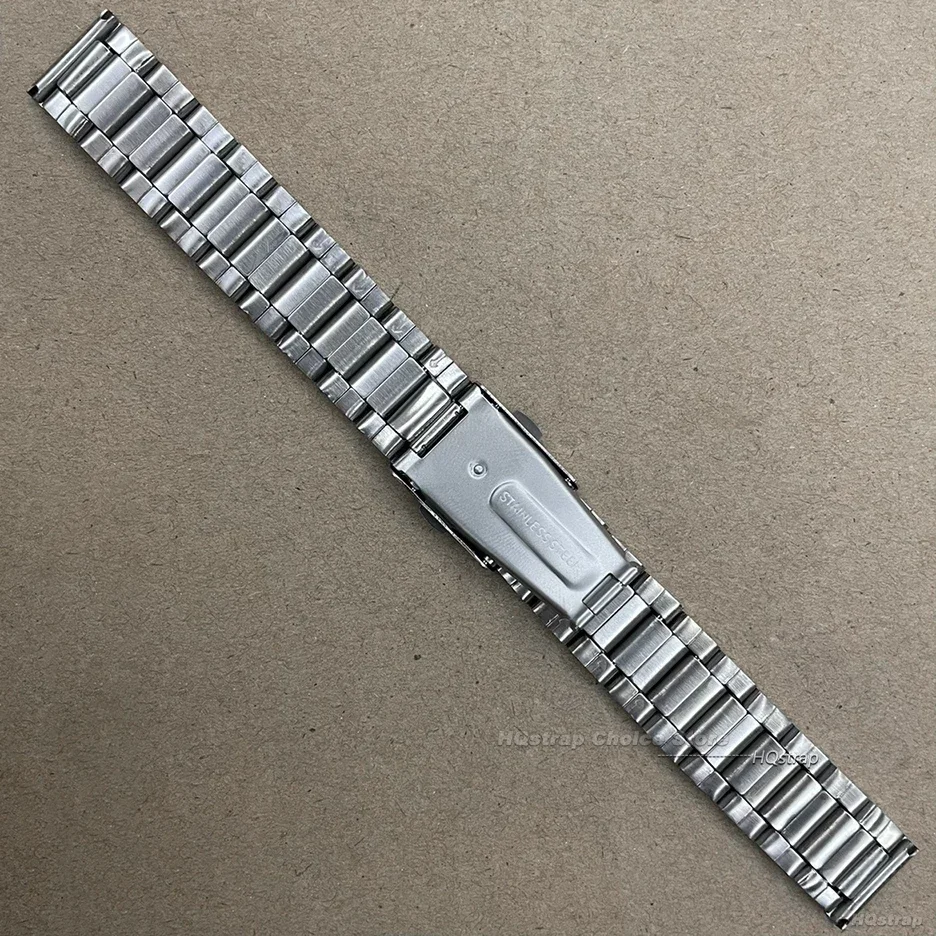 

16mm 18mm 20mm 22mm 24mm Stainless Steel Watch Bands Silver Strap Wristband Fold Clasp Bracelet Replacement Light Weight Band