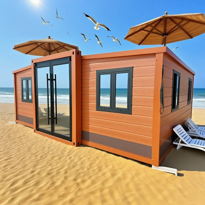 Maison de conteneur à la mode, maison pliante prête pour navire, maison de conteneur de vie préfabri