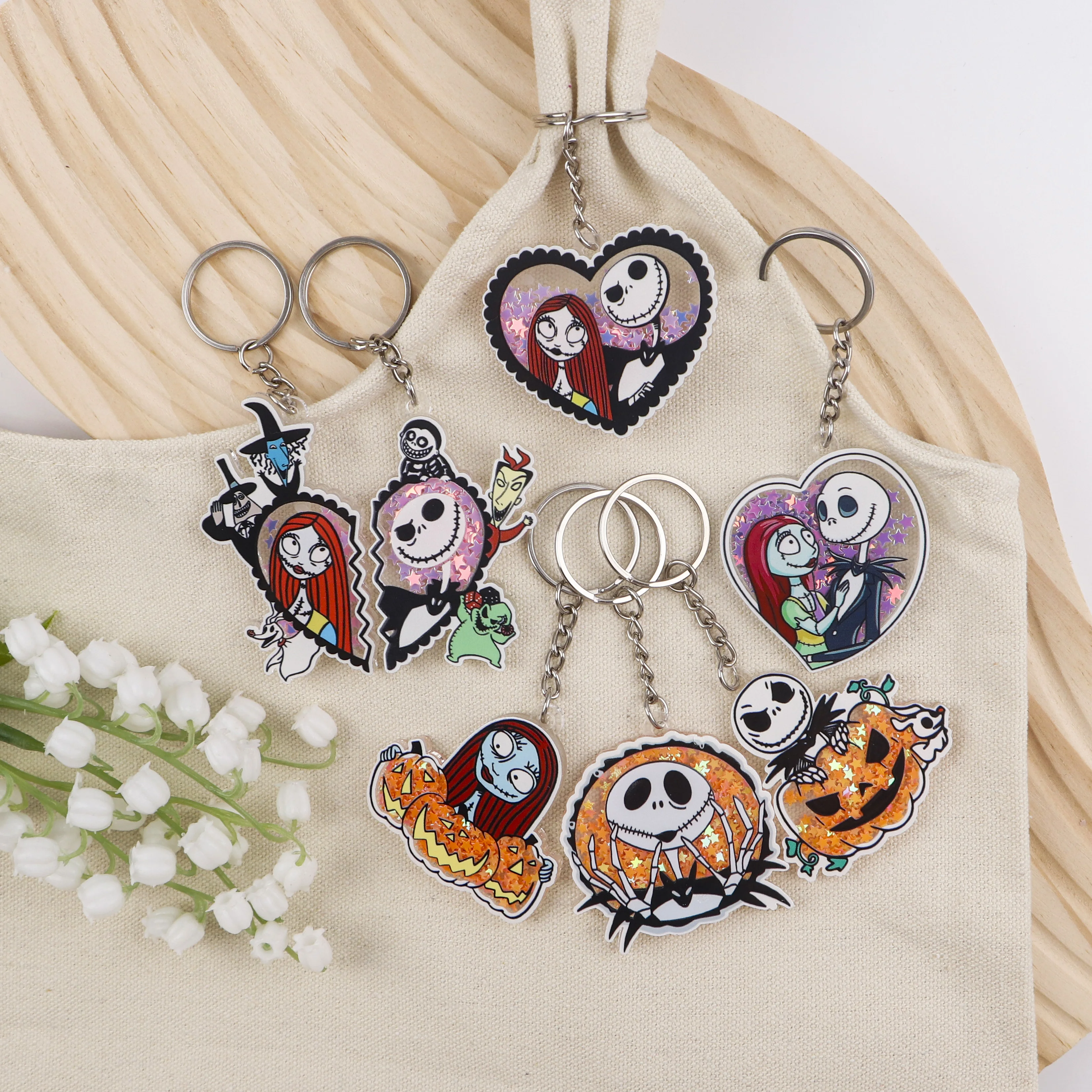 

Cartoon Plastic Key Buckle For Motorcycles Cars Keychain Flowing Stars Decorate Backpack Fashion Keyring Halloween Gifts