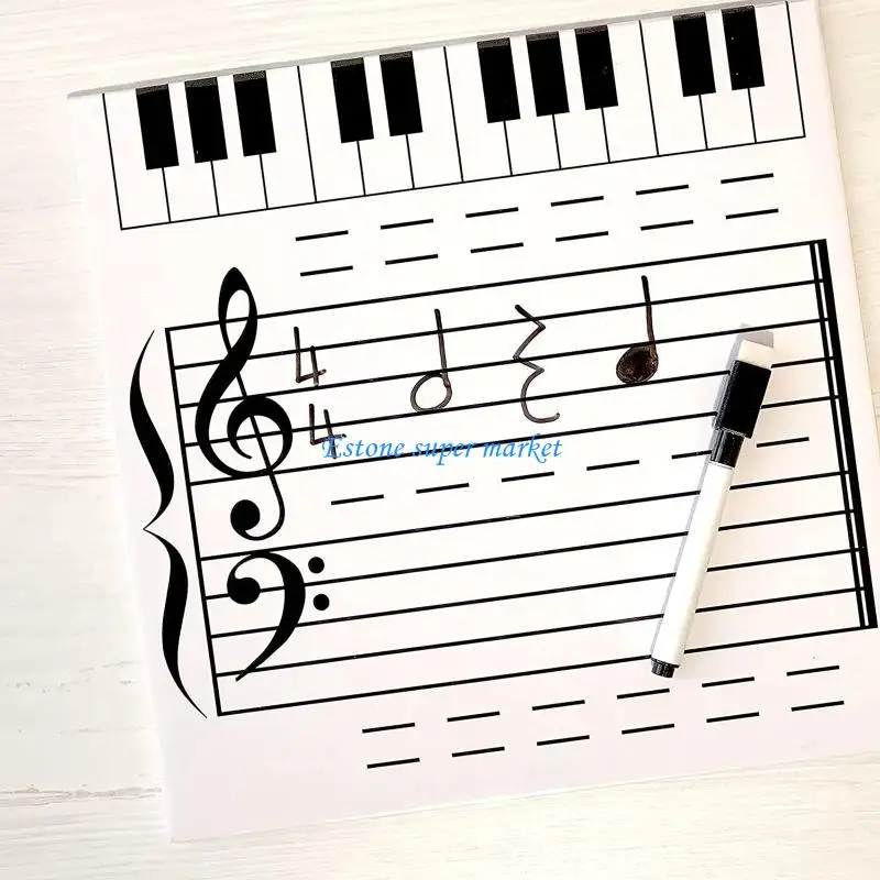 

090B Music Board Notes Sticker Educational Tabletop Whiteboard for Music Learners Instrument Music Teaching Tool Set
